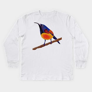 Green-tailed sunbird Kids Long Sleeve T-Shirt